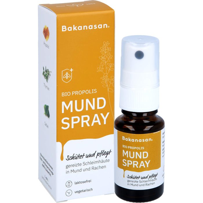 Bakanasan Bio Propolis Mundspray schützt und pflegt gereizte Schleimhäute, 15 ml Solution