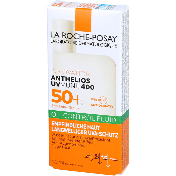 La Roche-Posay Anthelios Oil Control Fluid 50+ UVMune 400 für empfindliche Haut, 50 ml Cream
