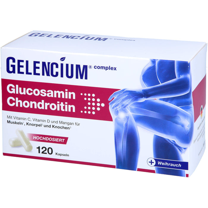 GELENCIUM Glucosamin Chondroitin Kapseln hochdosiert mit Vitamin C, 120 pcs. Capsules