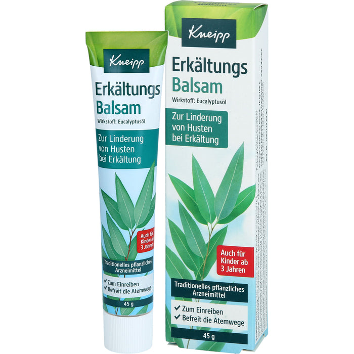 Kneipp Erkältungs Balsam zur Linderung von Husten, 45 g Cream