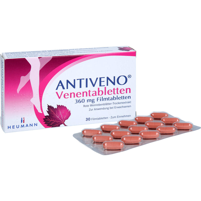 ANTIVENO Venentabletten 360 mg Filmtabletten bei Beinvenenerkrankungen, 30 pcs. Tablets