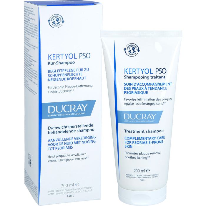 KERTYOL PSO ausgleichendes Kur-Shampoo für zu Schuppenflechte neigende Kopfhaut, 200 ml Shampoing