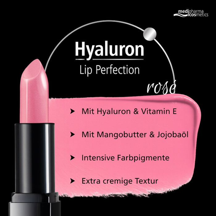 medipharma cosmetics Hyaluron Lip Perfection Lippenstift rose, 4 g Plume