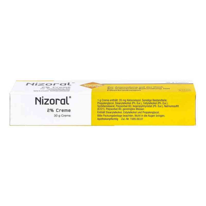 Nizoral 2% Creme zur äußerlichen Behandlung von Pilzerkrankungen, 30 g Crème