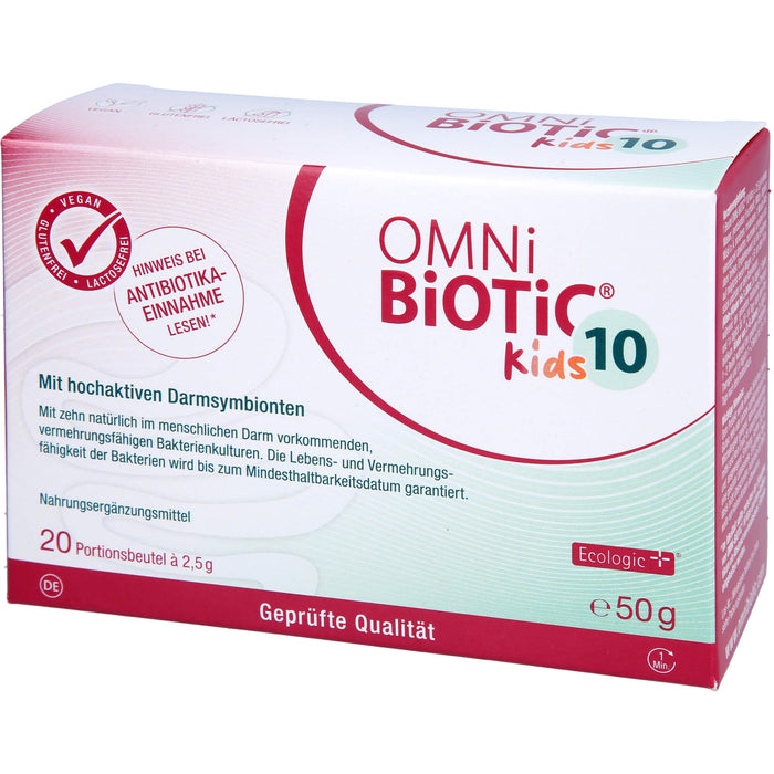 OMNI BIOTIC 10 Kids Pulver mit hochaktiven Darmsymbionten, 20 pcs. Sachets