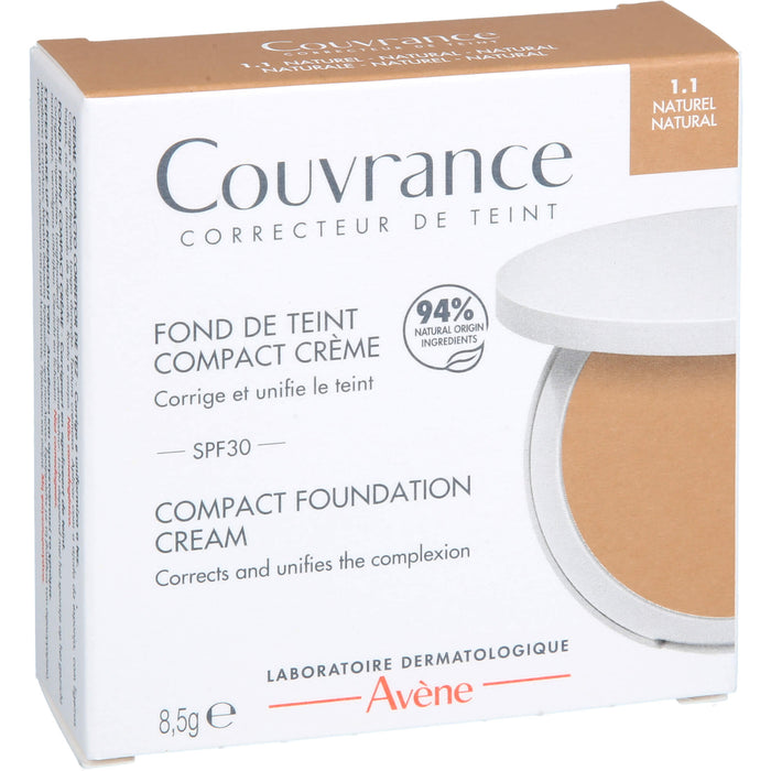 Avène Couvrance Kompakt Creme-Make-up Naturel 1.1 mit LSF 30, 8.5 g Creme