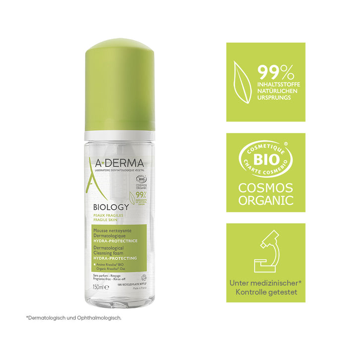 A-DERMA BIOLOGY Reinigungsschaum, 150 ml Mousse