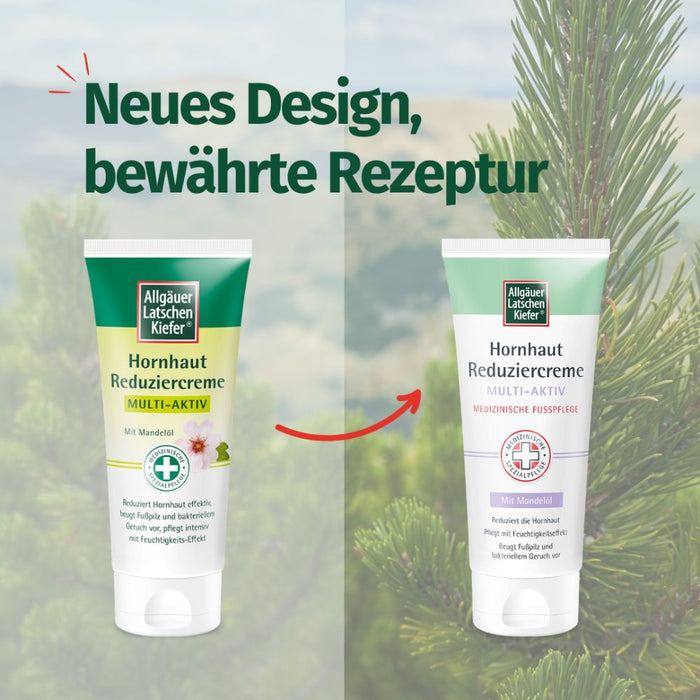 Allgäuer Latschenkiefer Hornhaut Reduziercreme Multi-Aktiv reduziert Hornhaut effektiv, beugt Fußpilz und bakteriellem Geruch vor, pflegt intensiv mit Feuchtigkeits-Effekt, 100 ml Cream