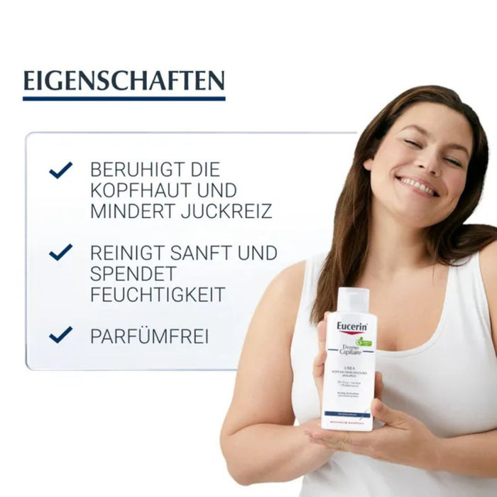 Eucerin DermoCapillaire kopfhautberuhigendes Urea Shampoo, 250 ml Shampoo