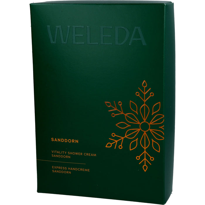 WELEDA Geschenkset Sanddorn mit Vitality Shower Cream Sanddorn und Express Handcreme Sanddorn, 250 ml Cream