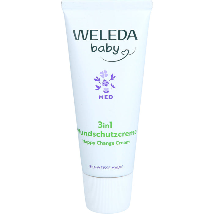 WELEDA	Baby Med 3in1 Wundschutzcreme weiße Malve für hochsensible und sehr trockene Haut, 50 ml Crème