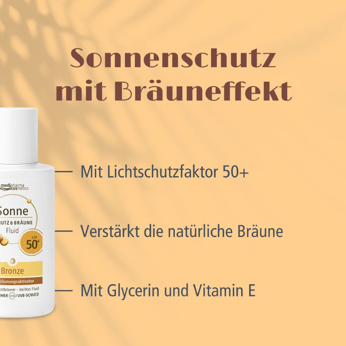 medipharma cosmetics Sonne Schutz & Bräune Fluid LSF 50+, 50 ml Creme