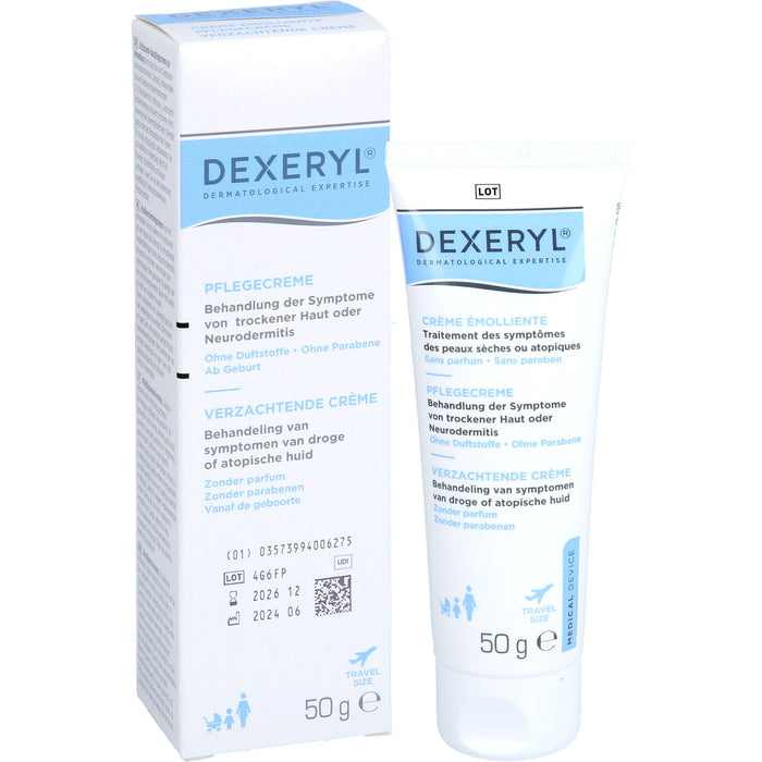 DEXERYL Pflegecreme bei trockener Haut und Neurodermitis, 50 g Creme