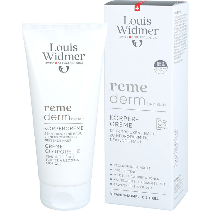 Louis Widmer Remederm Körpercreme unparfümiert für sehr trockene Haut, 200 ml Crème