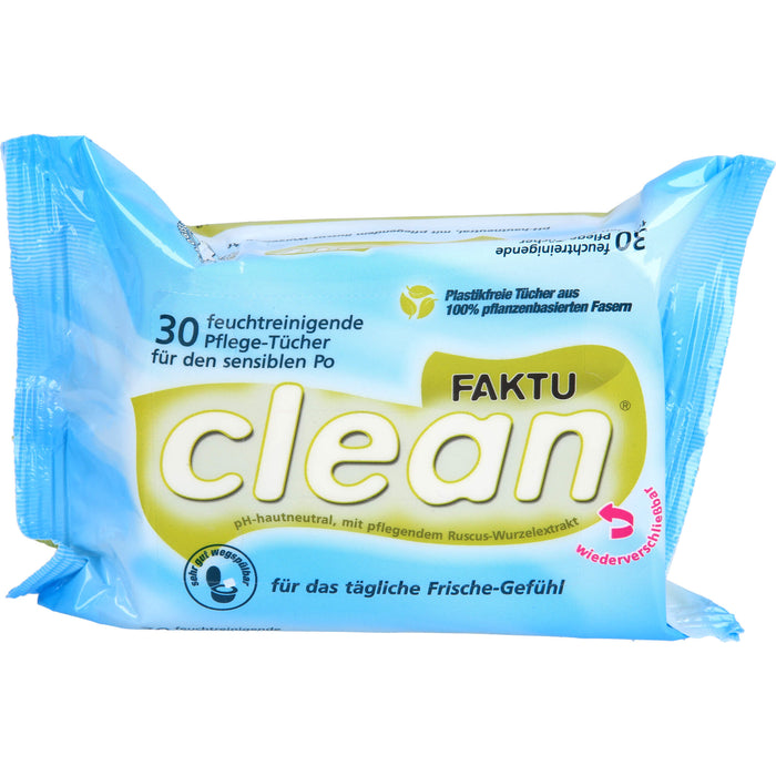 FAKTUclean feuchtreinigende Pflege-Tücher für den sensiblen Po, 30 pc Tissus