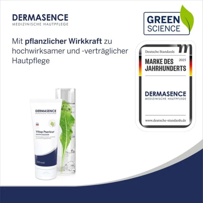 DERMASENCE Vitop Psoric Akutpflegecreme für schuppige, trockene, juckende zu Psoriasis neigende Haut, 100 ml Creme
