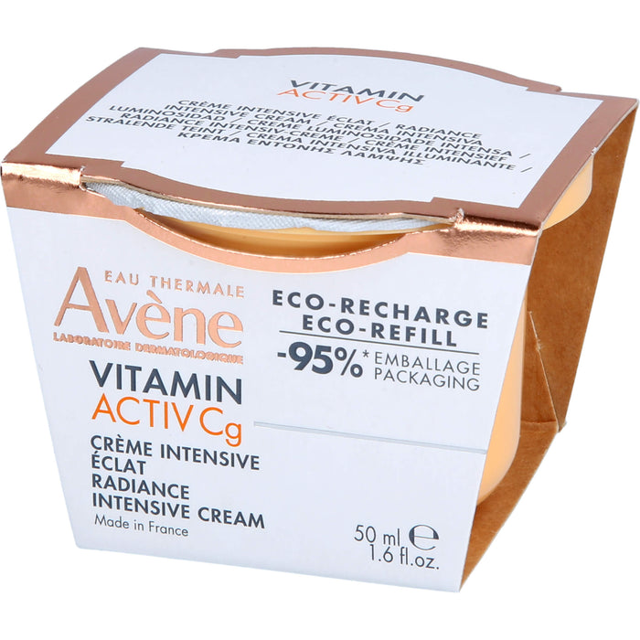 Avène Eau Thermale Vitamin Activ Cg Radiance Intensiv-Creme mildert Falten, steigert die Ausstrahlung der Haut und reduziert Pigmentflecken Nachfüllpackung, 50 ml Cream