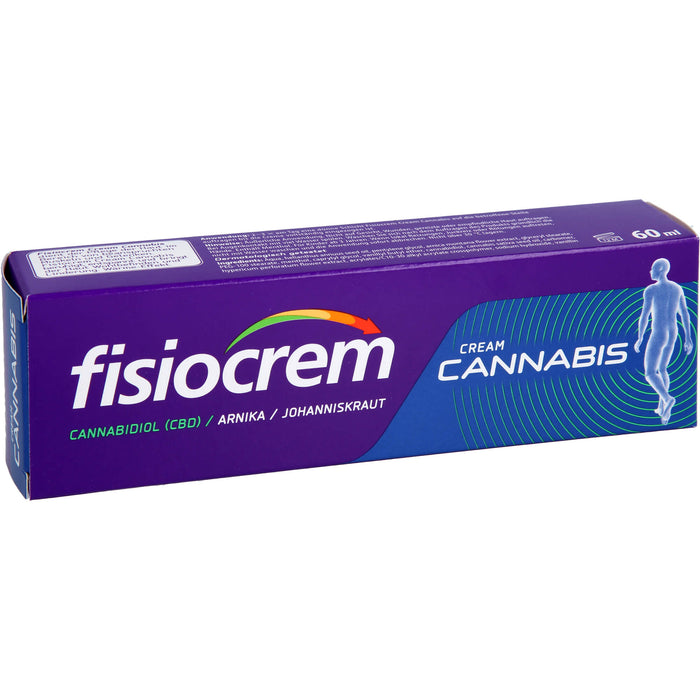 Fisiocrem Cream Cannabis beruhigt, entspannt und bringt der Haut Wohlbefinden und Linderung, 60 ml Crème
