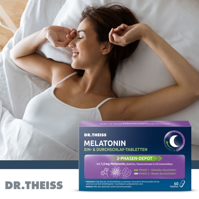 DR. THEISS Melatonin Ein-& Durchschlaf-Tabletten, 60 St. Tabletten