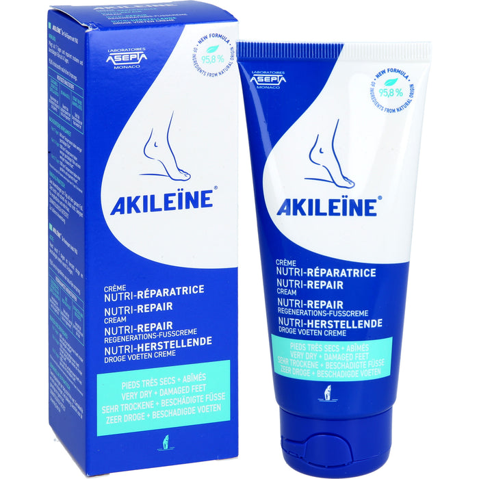 AKILEINE Nutri-Repair Regenerations-Fußcreme für sehr trockene Haut, 100 ml Cream