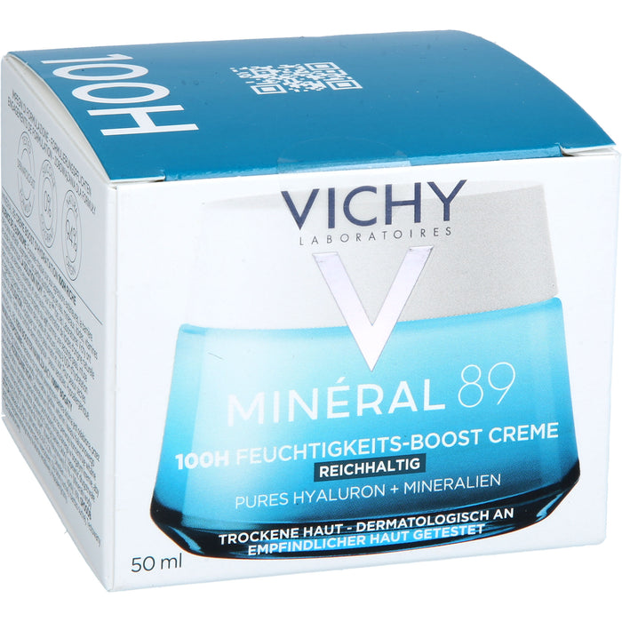 VICHY  Minéral 89 100H Feuchtigkeits-Boost-Creme reichhaltig, 50 ml Cream