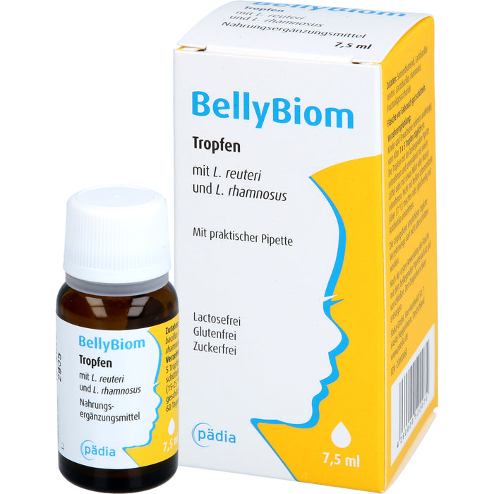 BellyBiom Tropfen unterstützen die kindliche Darmflora mit bewährten Milchsäurebakterien von Geburt an, 7.5 ml 