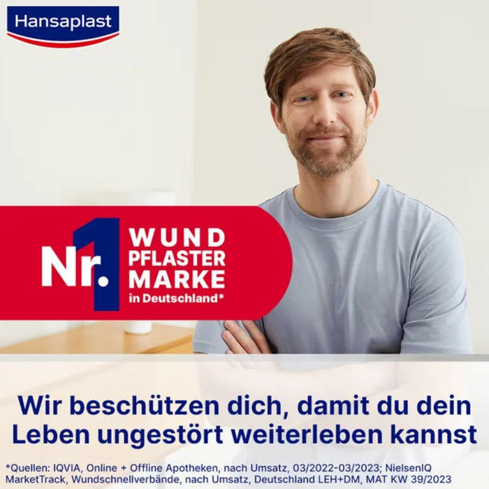 Hansaplast Aqua Protect 10 x 15 cm atmungsaktiver, wasserfester Wundverband polstert die Wunde, ohne zu verkleben, 5 St. Verband