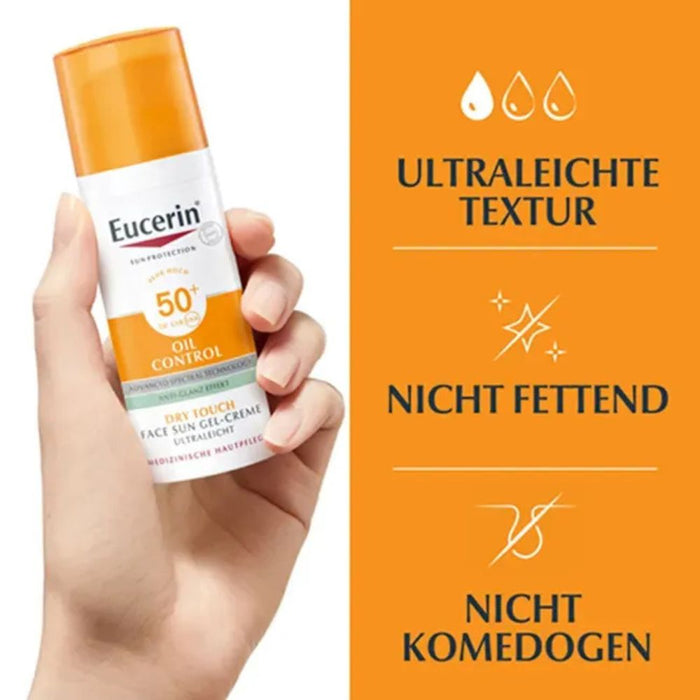 Eucerin Oil Control Face Sun Gel-Creme LSF 50+, 50 ml Crème