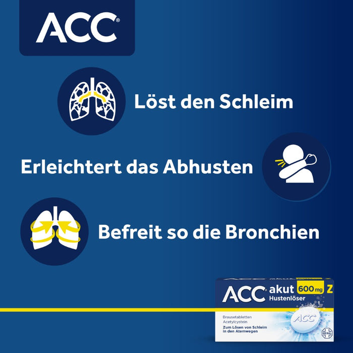 ACC akut 600 mg Z Hustenlöser Brausetabletten, 10 pc Tablettes