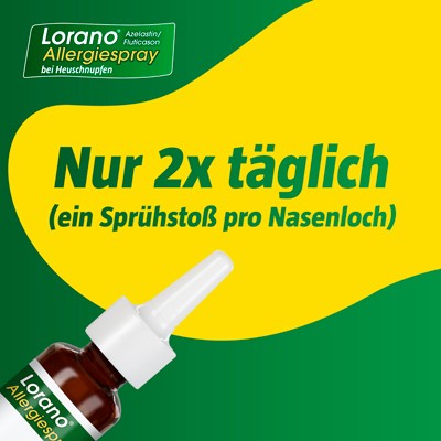 Lorano Azelastin/Fluticason Allergiespray bei Heuschnupfen, 1 pcs. Spray