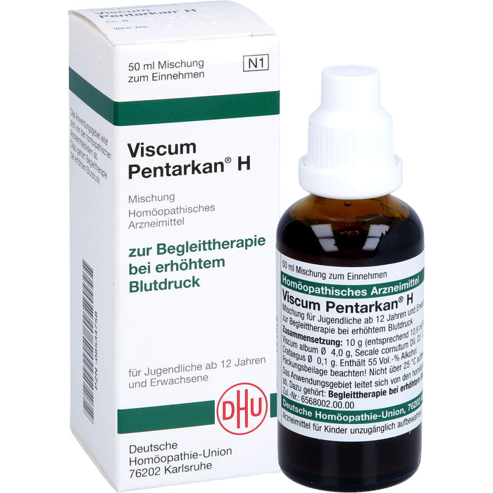 DHU Viscum album Pentarkan H Mischung zur Begleittherapie bei erhöhtem Blutdruck, 50 ml Solution