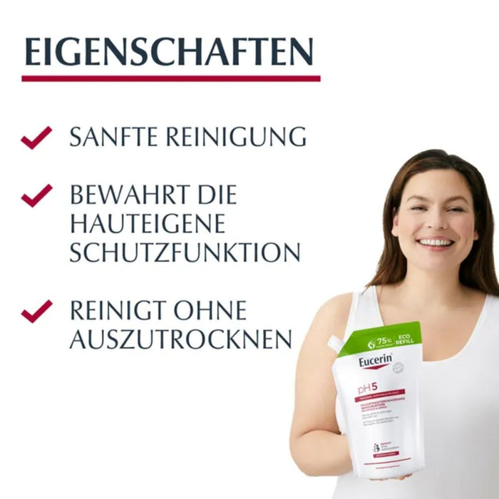 Eucerin pH5 Waschlotion Nachfüllbeutel, 750 ml Gel