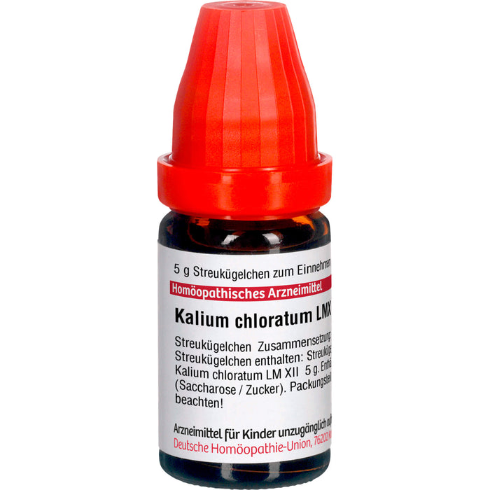 Kalium chloratum LM XII DHU Globuli, 5 g Globules