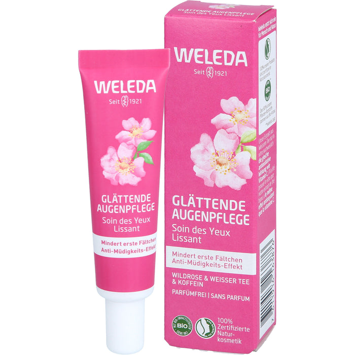 WELEDA glättende Augenpflege Wildrose & Weißer Tee mindert erste Fältchen, 12 ml Cream