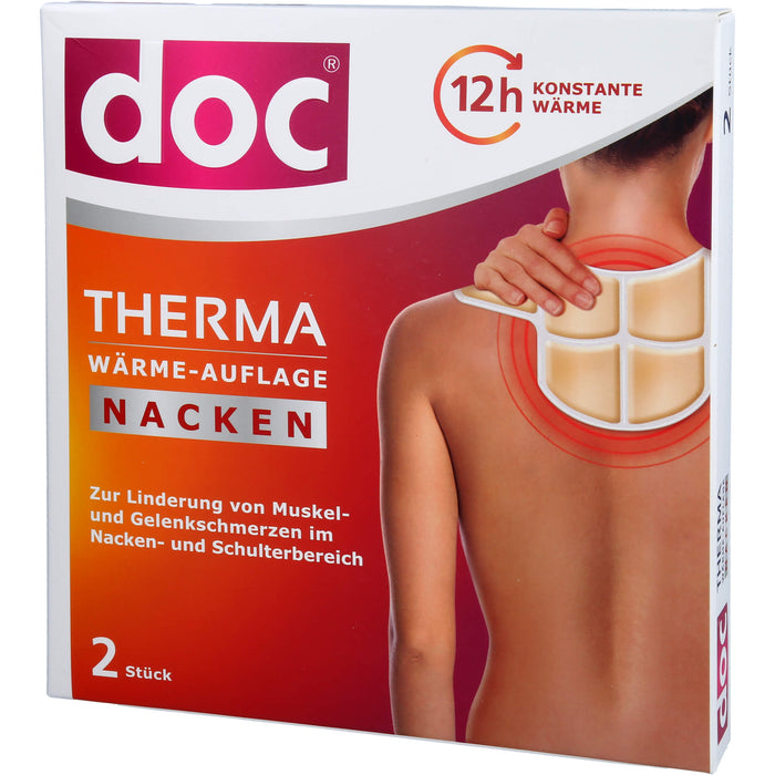 Doc Therma Wärme-Auflage Nacken zur Linderung von Muskel und Gelenksschmerzen, 2 pcs. Heat cushion