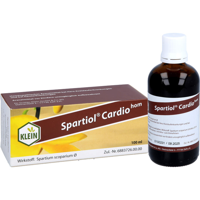 Spartiol Cardiohom Lösung bei Herzschwäche oder entzündlichen ekzematösen Hauterkrankungen, 100 ml Solution