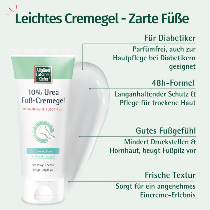 ALLGÄUER LATSCHENKIEFER 10% Urea Fuß Cremegel, 100 ml Cream