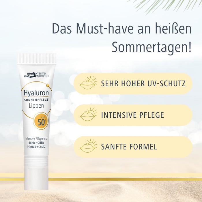 Hyaluron Sonnenpflege Lippen LSF 50+, 7 ml Crème