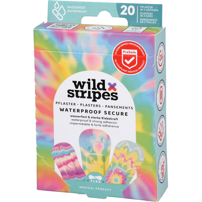Wild Stripes Pflaster wasserfest und starke Klebekraft, 20 pc Pansement