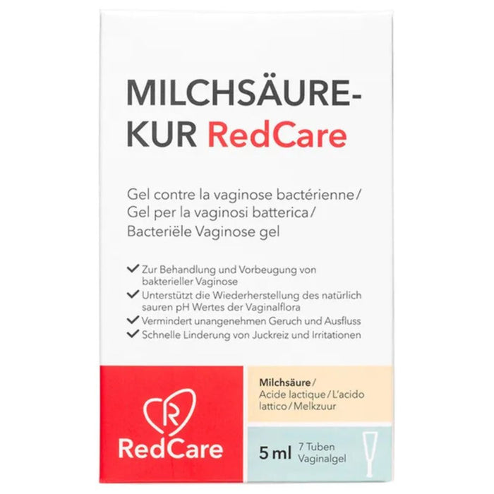 Redcare Milchsäurekur Tuben zur Behandlung und Vorbeugung bakterieller Vaginose, 7 pcs. Pack