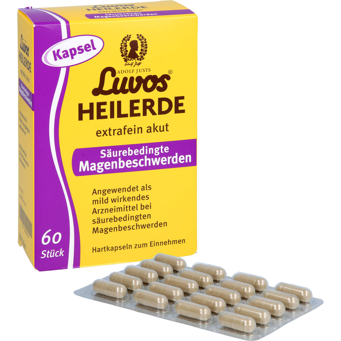 Luvos Heilerde extrafein akut säurebedingte Magenbeschwerden Kapseln, 60 St. Kapseln
