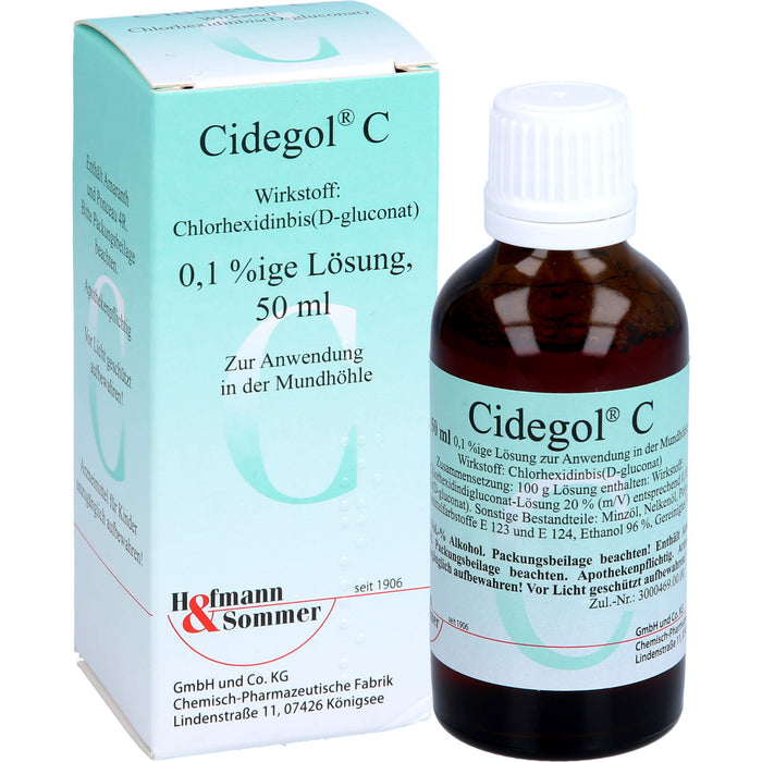 Hofmann & Sommer Cidegol C Lösung zur vorübergehenden Keimzahlverminderung im Mundraum, 50 ml Solution