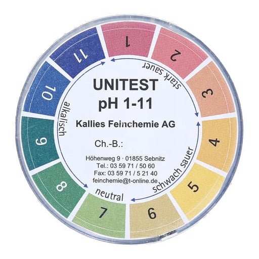 UNITEST I Indikatorpapier pH 1-11, 1 St. Teststreifen