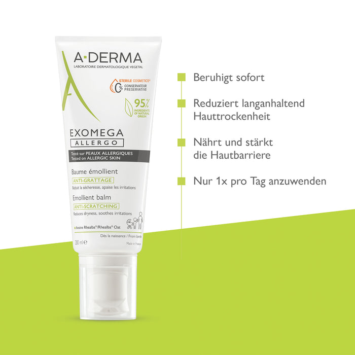 A-DERMA EXOMEGA ALLERGO Balsam rückfettend, 200 g Balm