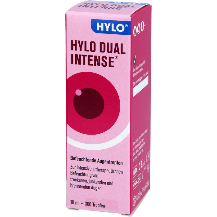 HYLO DUAL intense befeuchtende Augentropfen bei trockenen, juckenden und brennenden Augen, 10 ml Solution