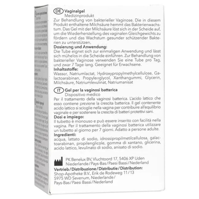 Redcare Milchsäurekur Tuben zur Behandlung und Vorbeugung bakterieller Vaginose, 7 pcs. Pack
