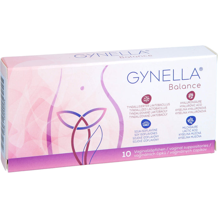 GYNELLA Balance Vaginalzäpfchen zur Aufrechterhaltung der Vaginalschleimhaut, 10 St. Zäpfchen