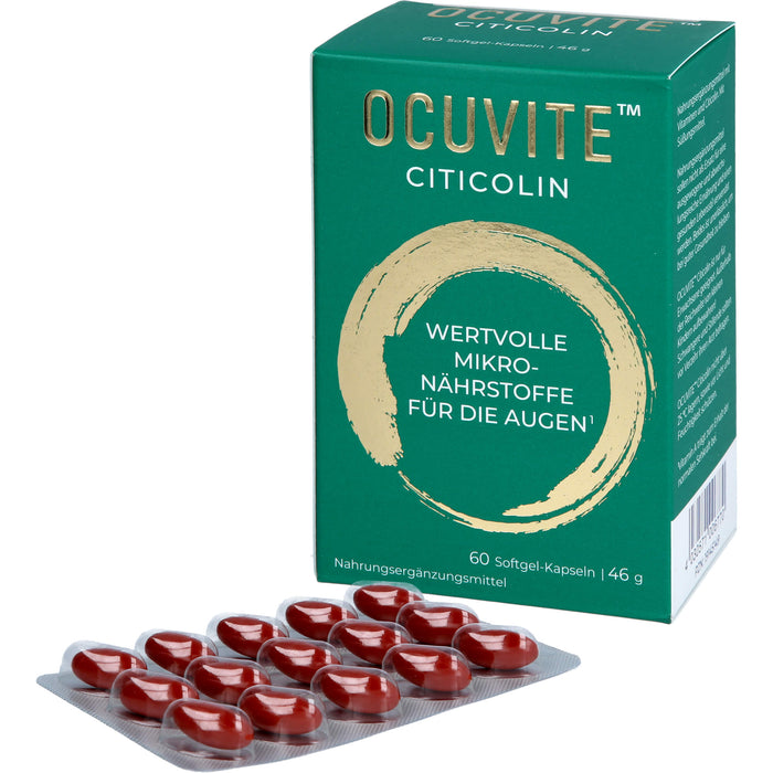 OCUVITE Citicolin Softgel-Kapseln wertvolle Mikronährstoffe für die Augen, 60 pcs. Capsules