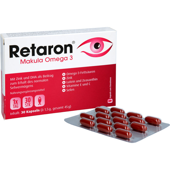 Retaron Makula Omega 3 Kapseln zum Erhalt des normalen Sehvermögens, 30 pcs. Capsules