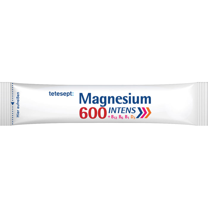 Tetesept Magnesium 600 Intens Direktgranulat für Muskeln, Knochen und Energiestoffwechsel, 20 pcs. Sticks